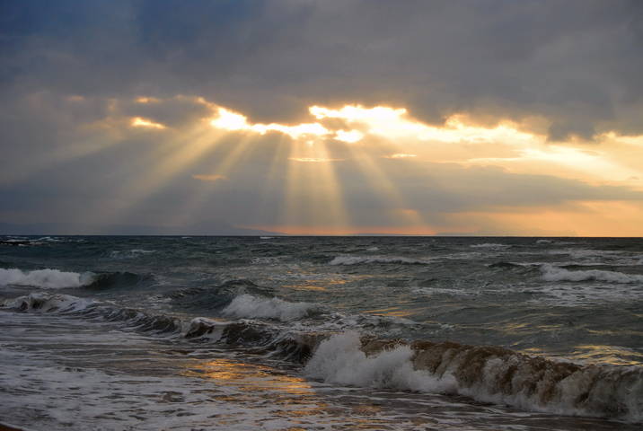Закат на  море