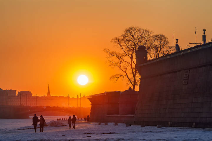 Город.Зима.