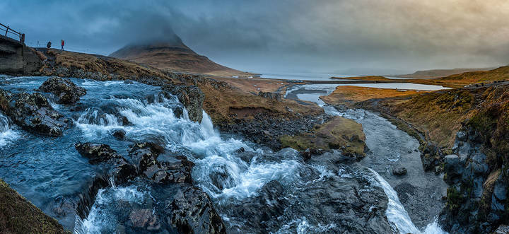 Kirkjufellfoss (панорама)