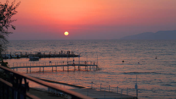 закат на Эгейском море