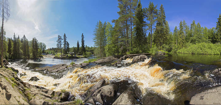 Водопад Ахвенкоски, Карелия