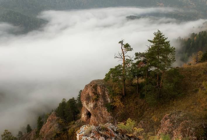 Над облаками.
