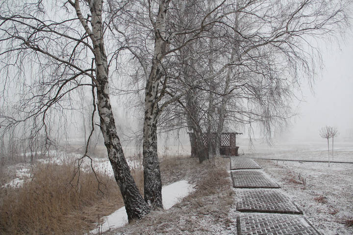 Весенний снегопад фото