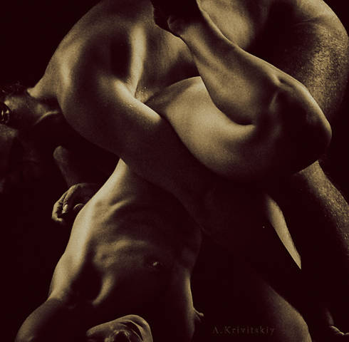 Photographic sculpture. Romantic sculptural forms of people. Фотоскульптурная композиция. Романтические скульптурные формы людей.