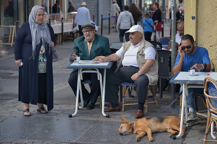 Street life in the city Lille(France).