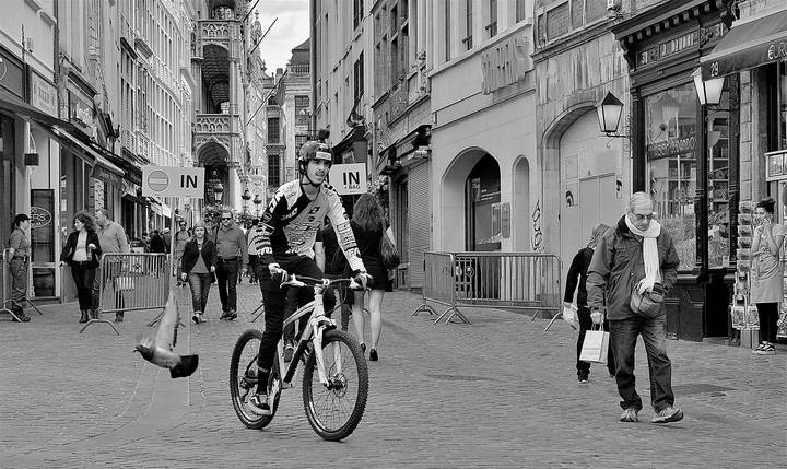 In the streets of Brussels.