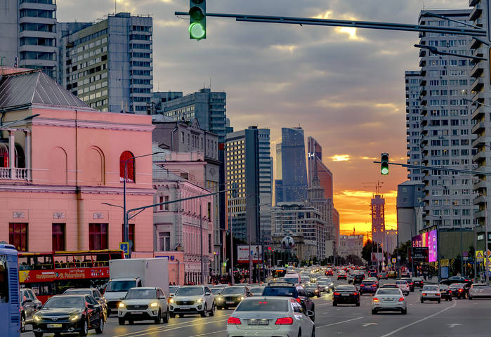Москва вечерняя. Новый Арбат.