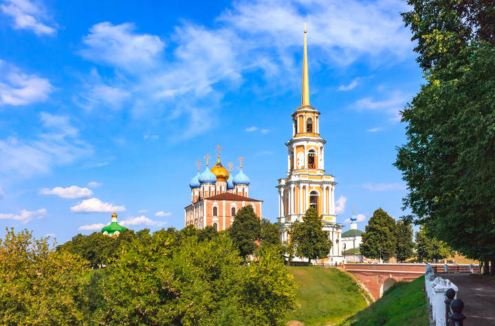 Вид на рязанский кремль.