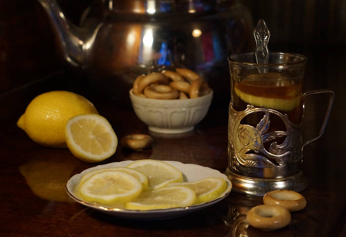 Чай с лимоном