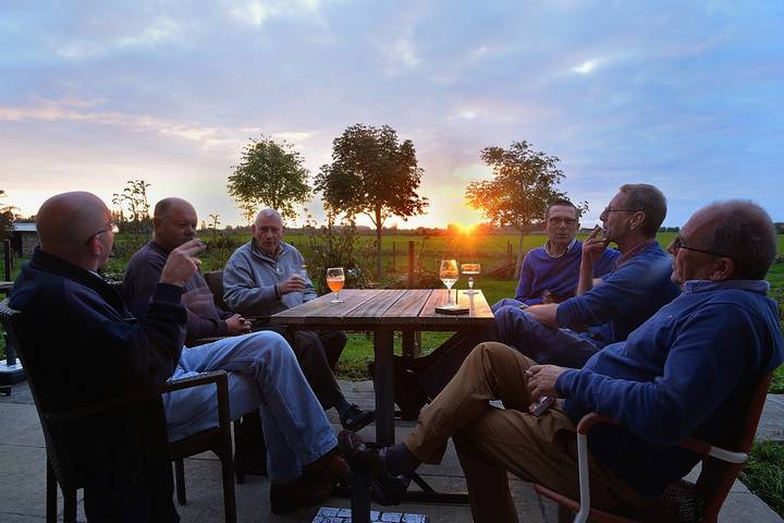 Sunset in the polder.
