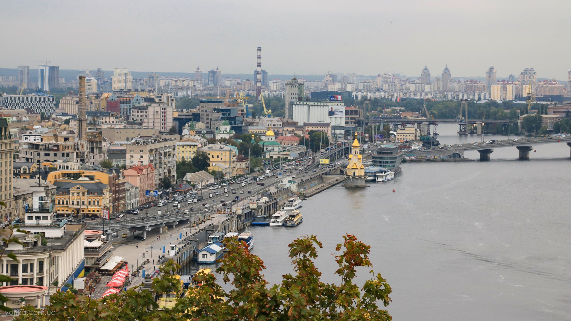Панорама Киева осень