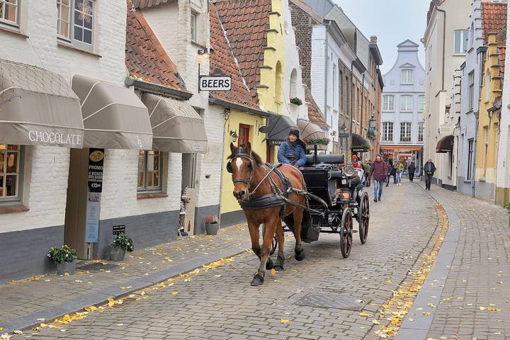 In the streets of Bruges.