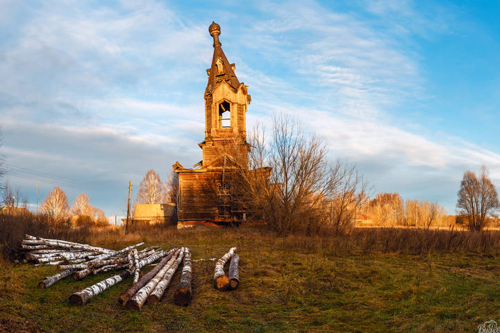 Деревянная церковь в с.Альдия