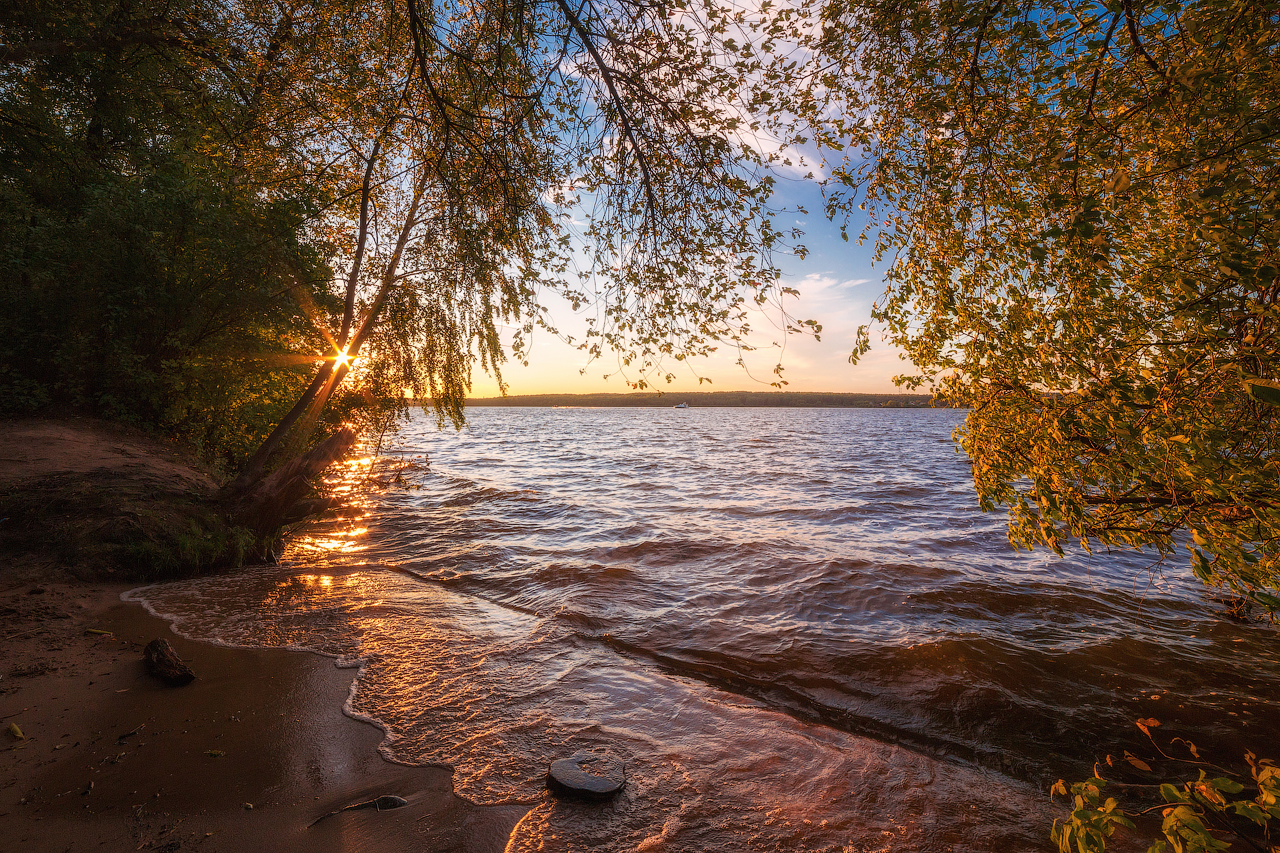 Закат на Клязьминском водохранилище