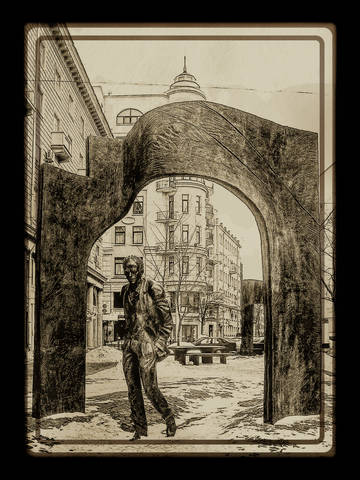 Прогулки по Москве. Арбат. Окуджава (вариант).