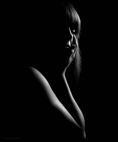 Портрет в маленькой студии. Portrait in a small studio.