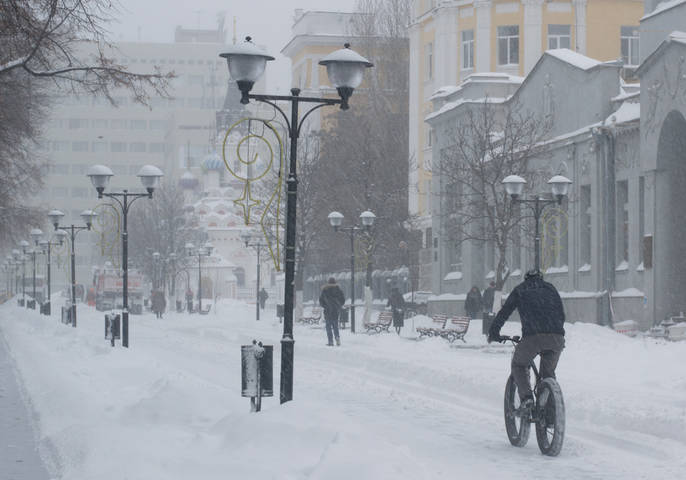 Первый настоящий снегопад