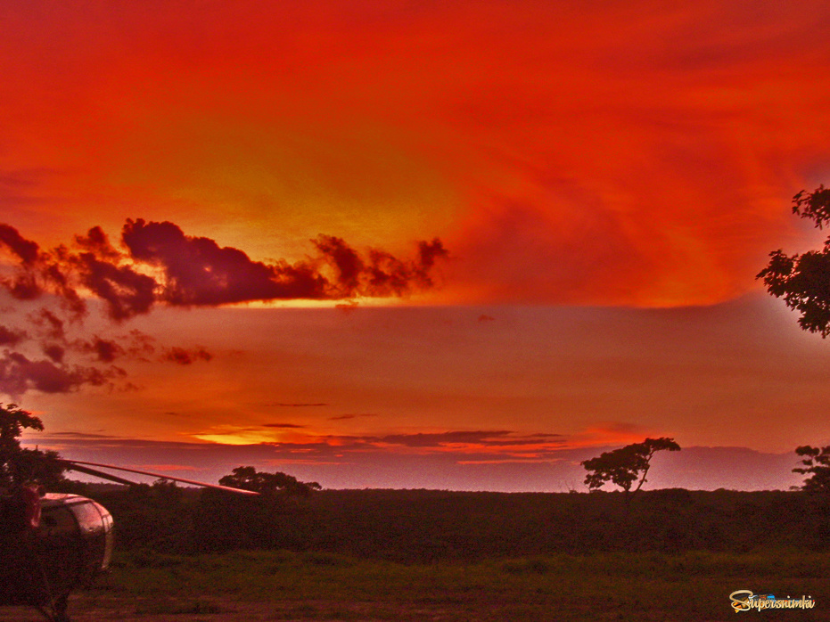 Ангола. Закат на полевой базе