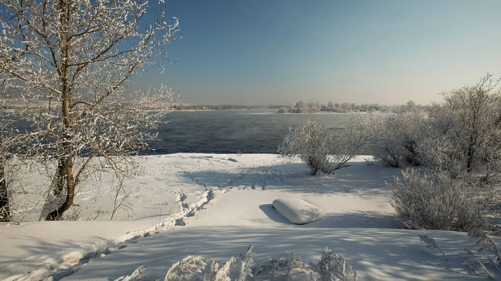 На Ангаре морозец знатный.