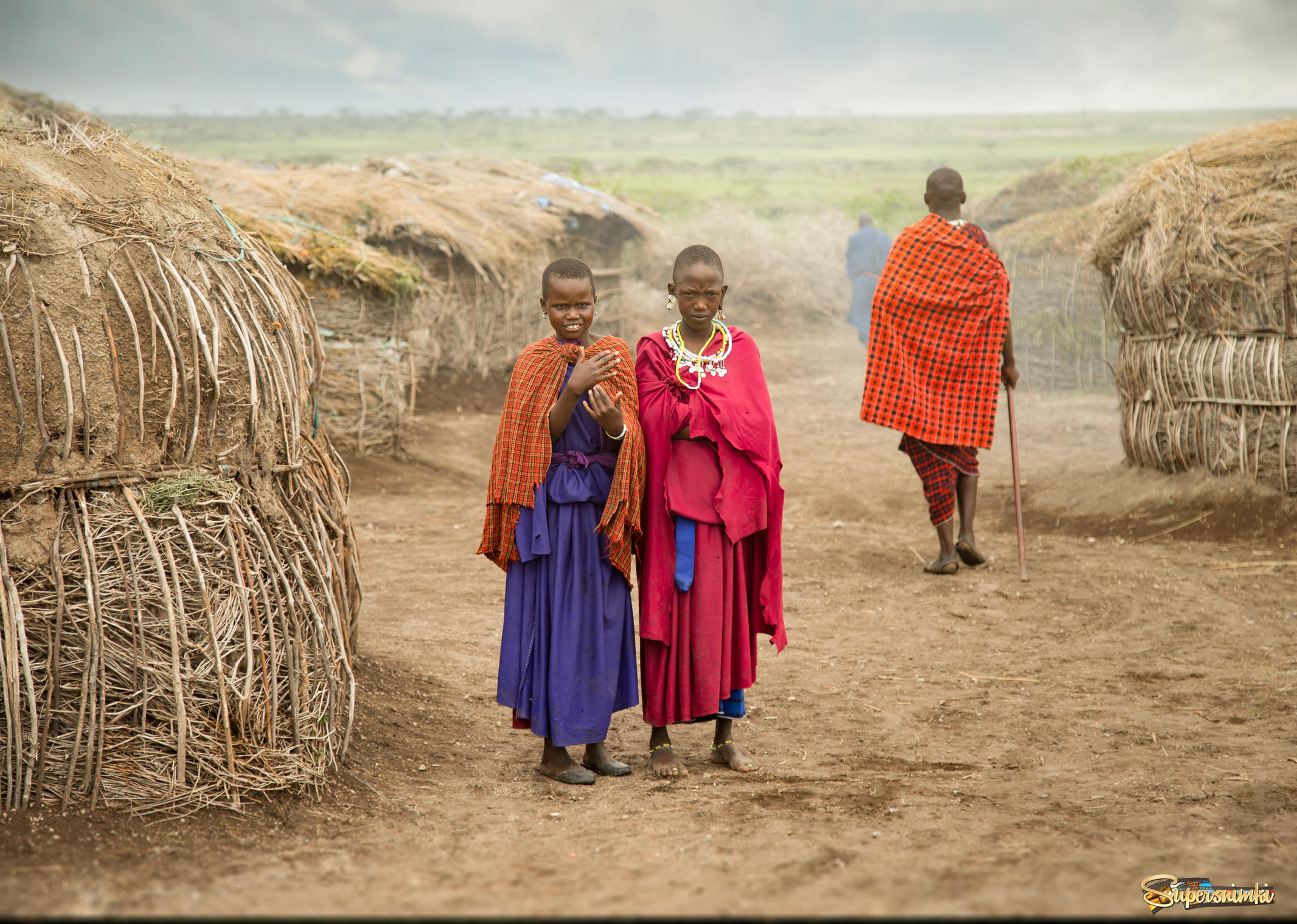В деревне масаев.