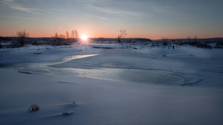 Морозное утро на Усолке