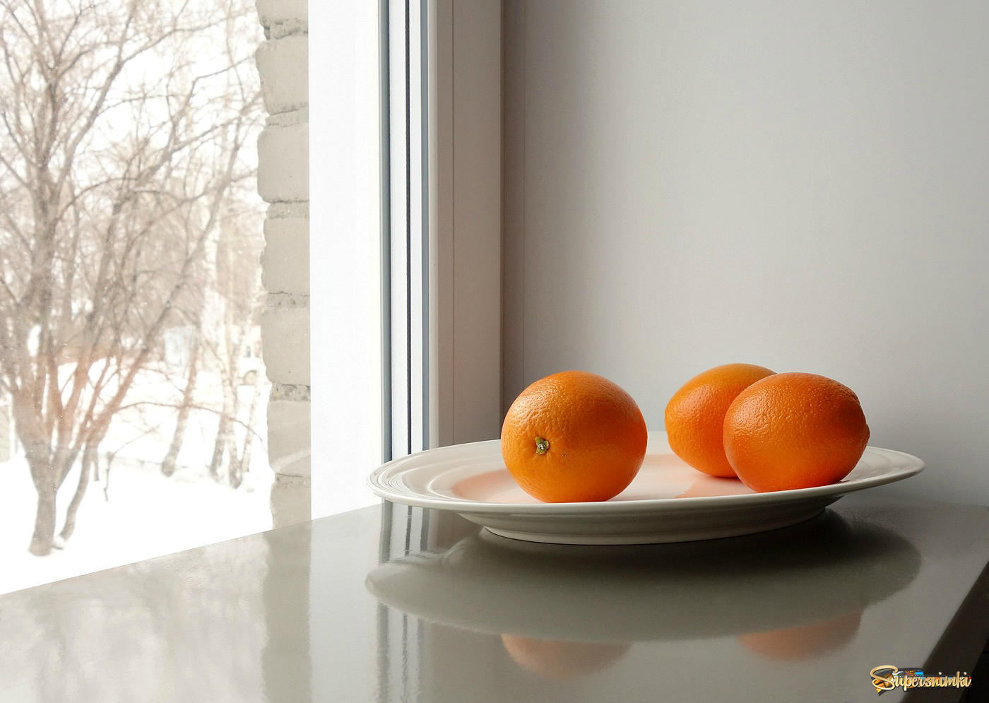 Апельсины в зимний день
