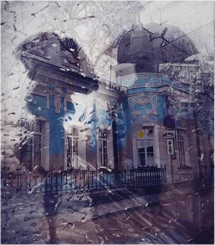 Арбатский переулок в дождь