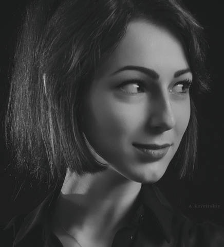Monochrome portrait. May 1, 2018 Photo theater.