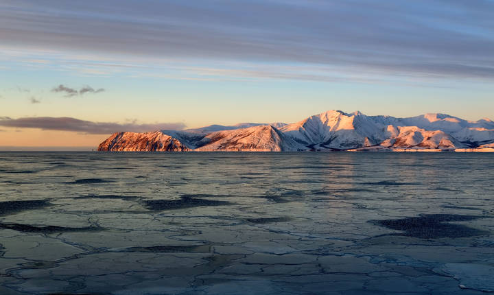 рассвет в Охотском море