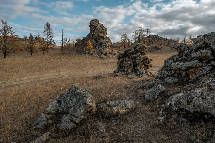 На холмах Тажеранской степи. Прибайкальский национальный парк.