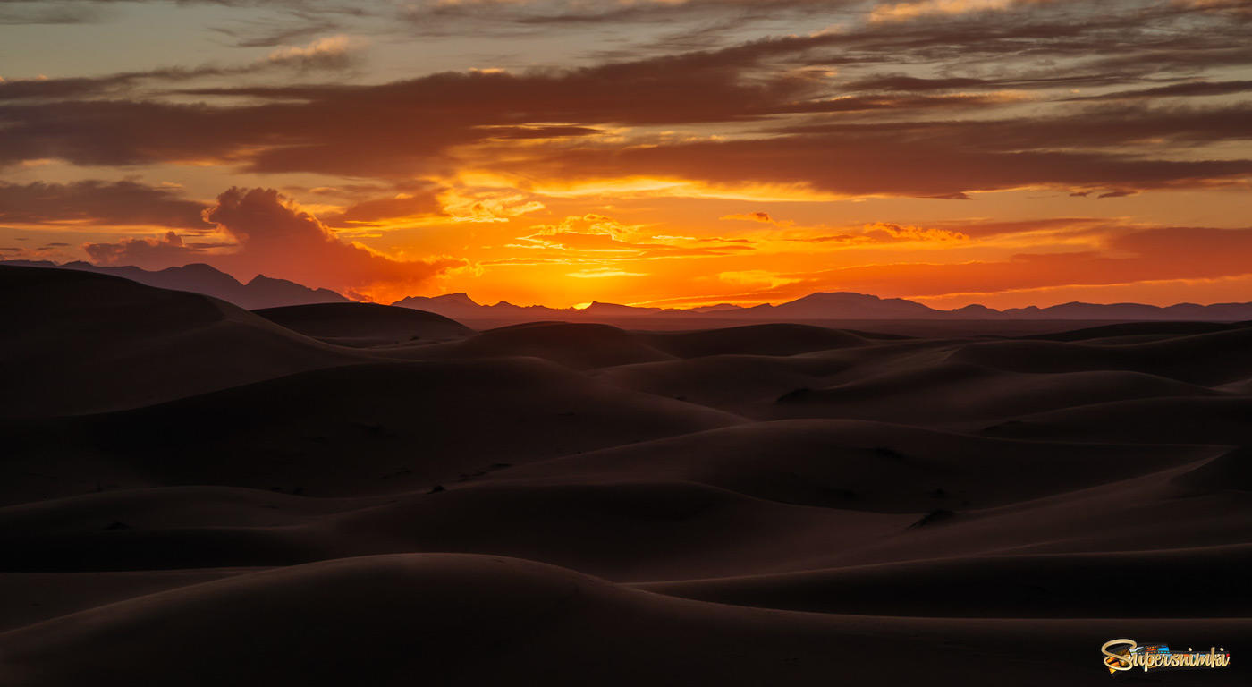 Закатная...Сахарские дюны близ Мерзуги.Марокко!