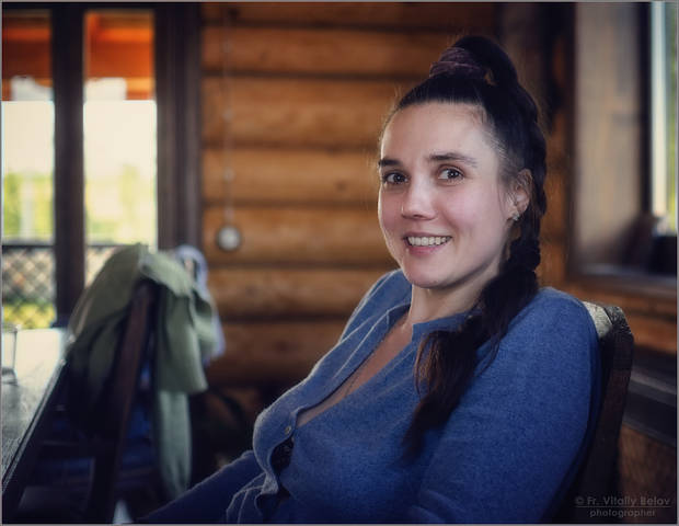 На даче