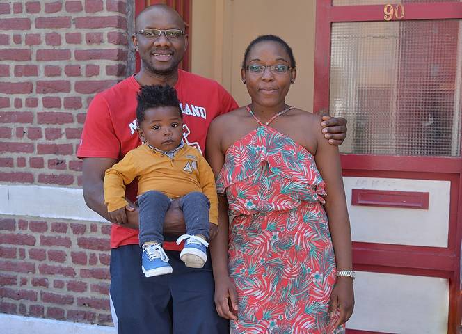 A happy family.