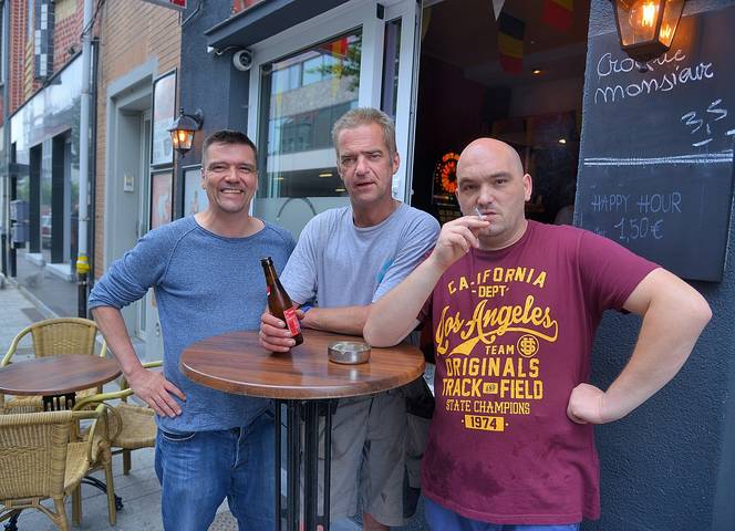 In the pubs of the city of Mons(Belgium).