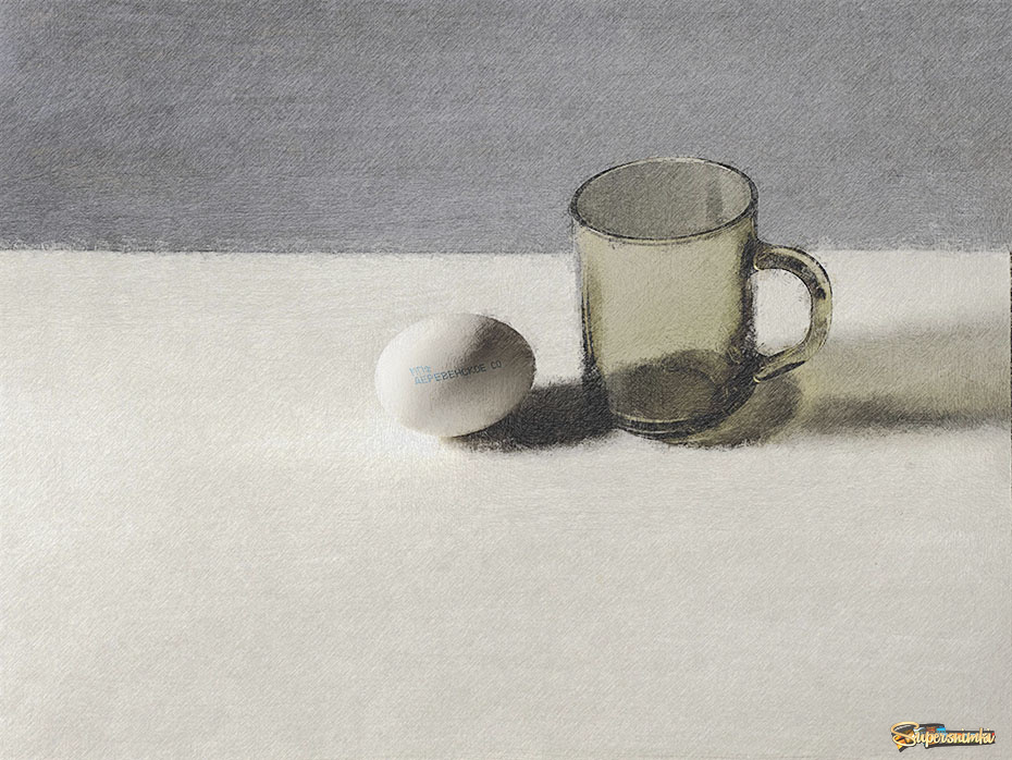 egg and mug (яйцо "Деревенское")