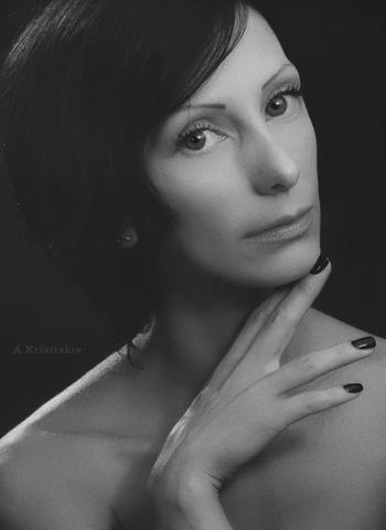 Portrait in a domestic style. A. Krivitsky's Photographic Theater.