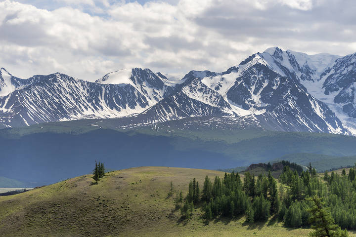 Снежные горы Алтая