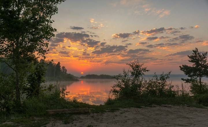 Рассвет на Котовском водохранилище