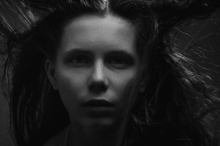 Portrait. In class photo lesson. (emotions) "Studio A. Krivitsky".