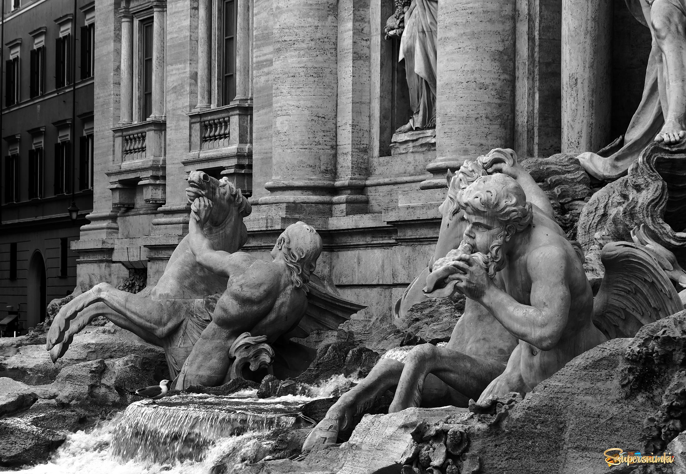 Рим. Фрагмент фонтана "Треви"