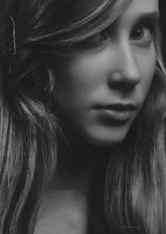 Portrait of a fashion model. Studio A. Krivitsky.