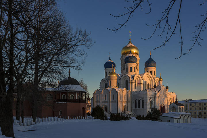 в закатных лучах