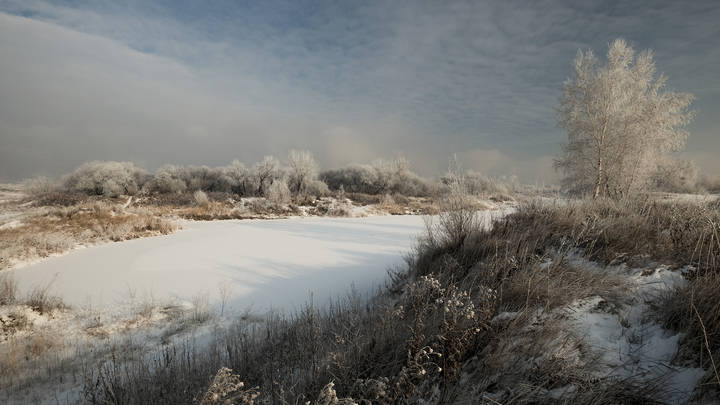 Солнечно и морозно.