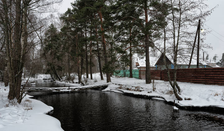Деревенское зимнее утро