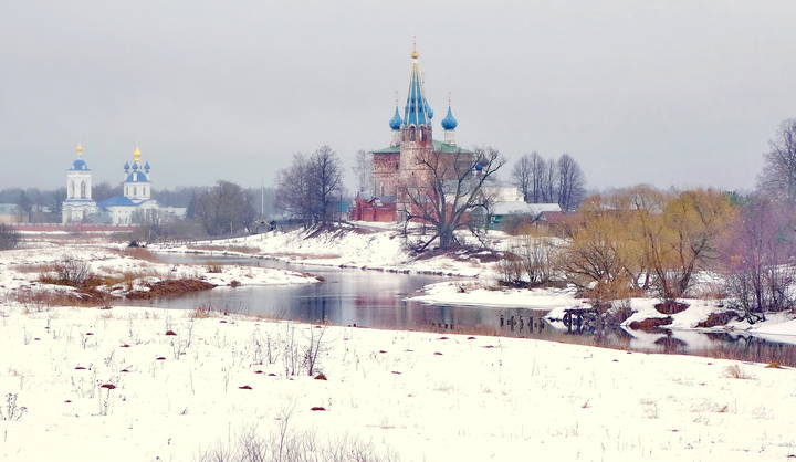 Хмурый зимний день в Дунилове