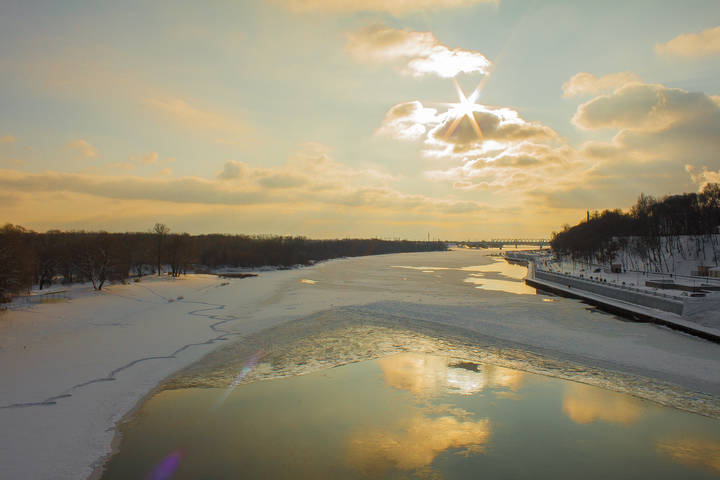 Река Сож на закате