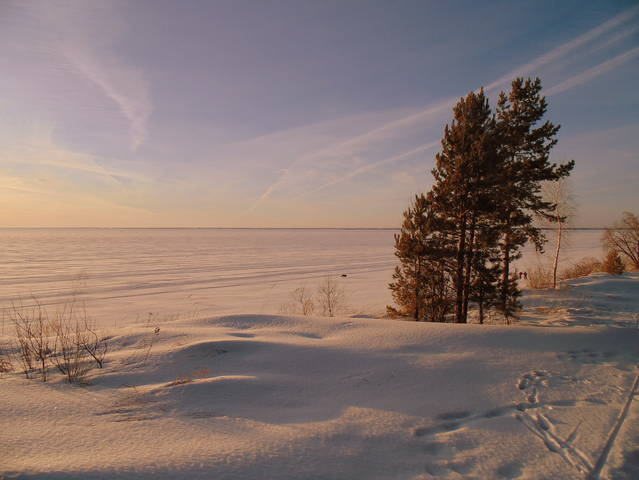 Отсвет вечерней зорьки .