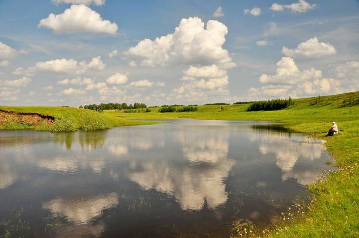 На рыбалке