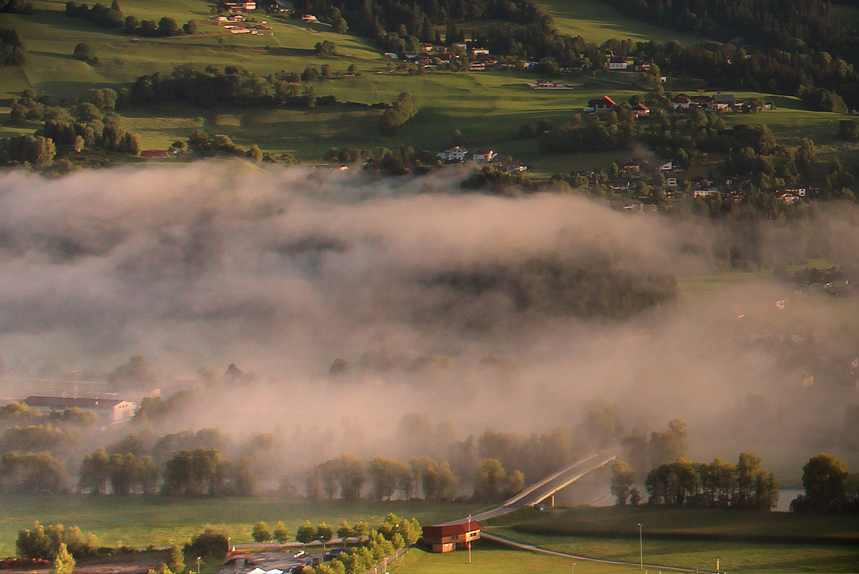 туман в долине