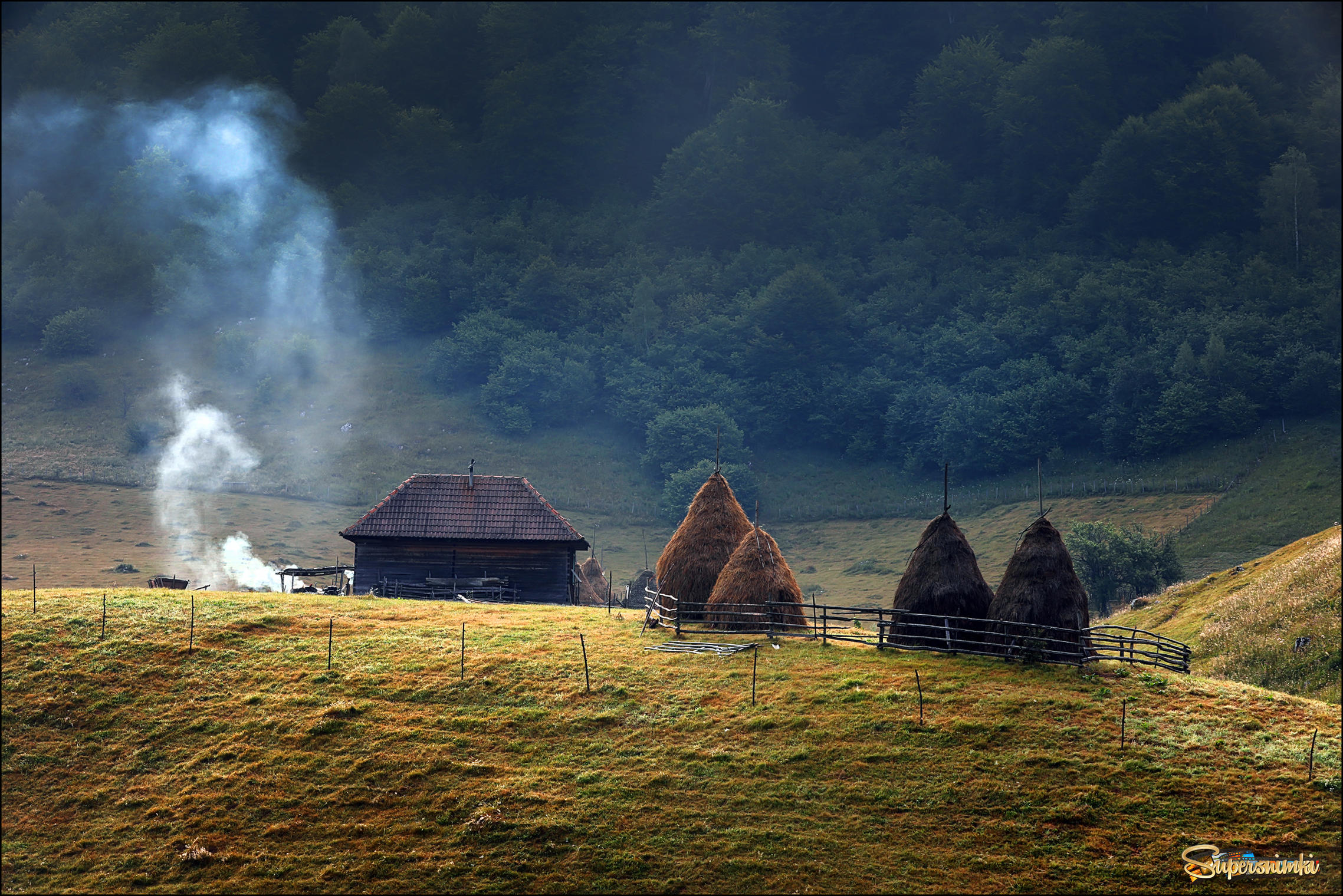 Утро в румынской деревне
